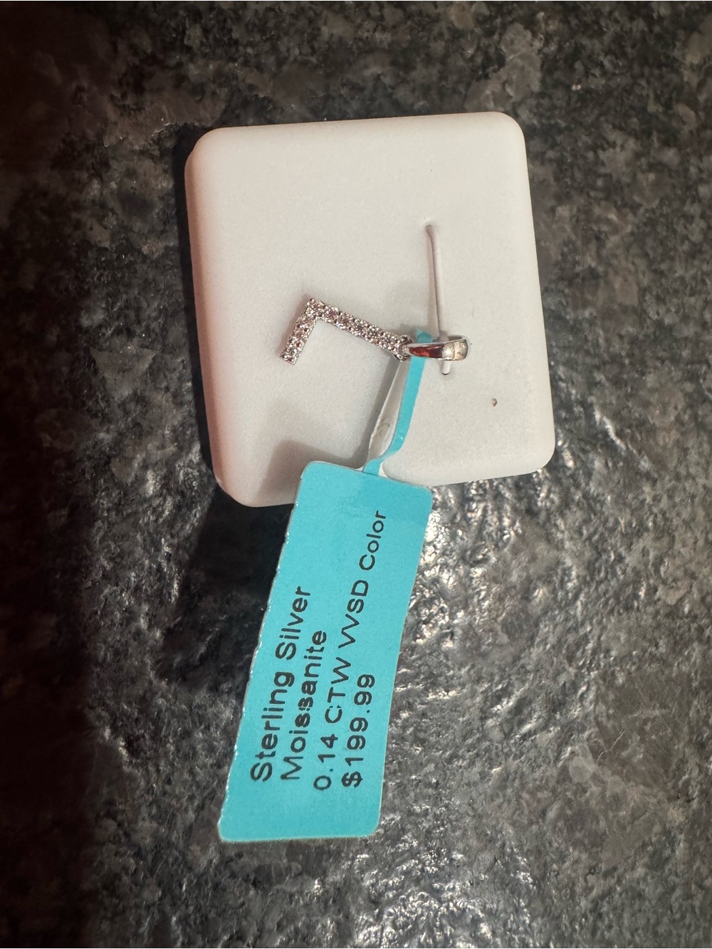 Sterling Silver L Pendant - Silver
